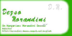 dezso morandini business card